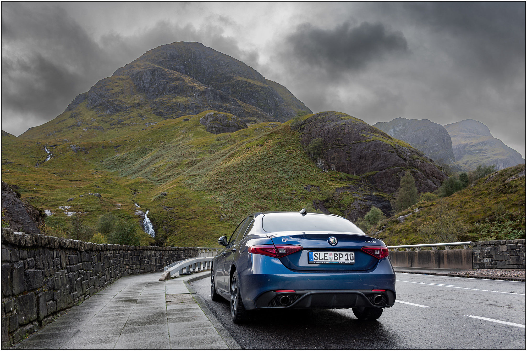 Mit Liath, der Alfa Romeo Giulia unterwegs